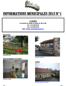 Léchelle info n° 1/2013