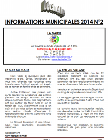 Léchelle info n° 2/2014