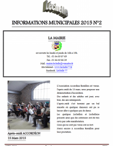 Léchelle info n° 2/2015